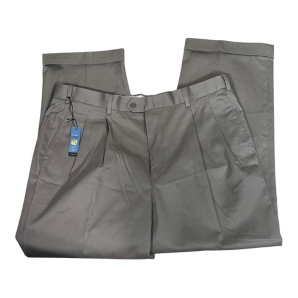 VAN HEUSEN Premium Pleated Dress Pants Flex Waist wrinkle resistant stain shield